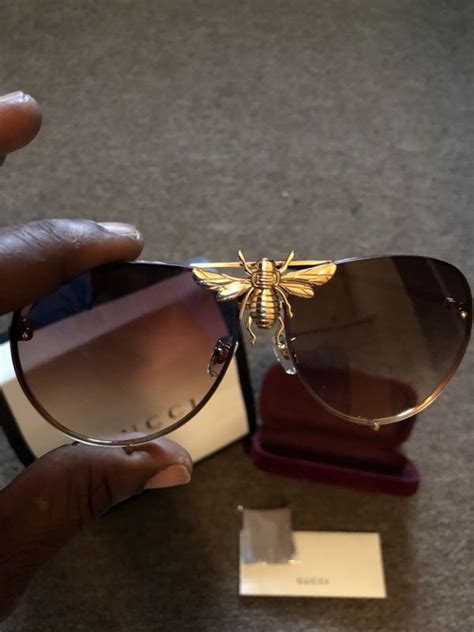 Gucci sunglasses with bumble bee